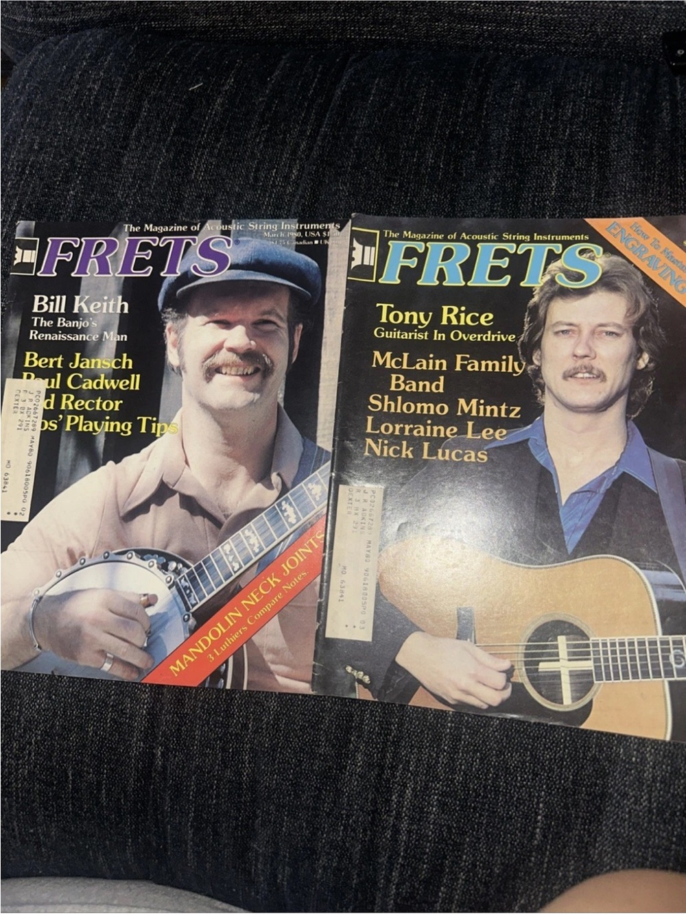 2 Frets Magazine Tony River Bill Keith Cover Acoustic String Instruments Vintage